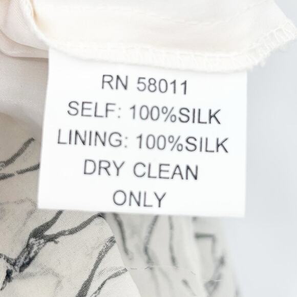 David Meister Ivory Silk Skirt Abstract Dancer Print Lined A Line Womens Size 10 - Picture 7 of 11